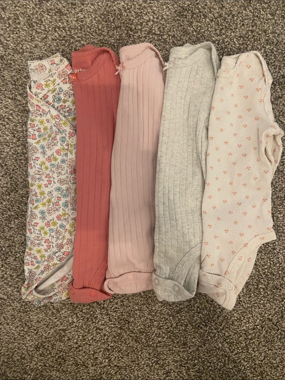 Carter's Long Sleeve Onesie Bundle - Size 0-3m